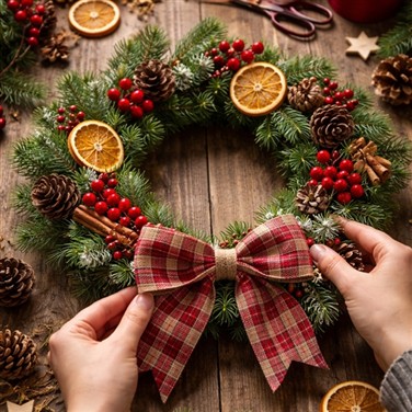 Christmas Wreath Making Experience at Bridgewood